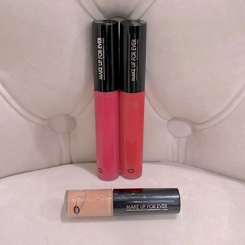 Makeup Forever Plexiglass Lipgloss Bundle, New